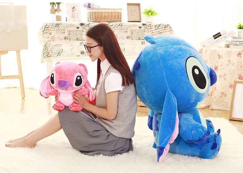 35-65cm Aoger Lilo & Stitch Stuffed Plush Doll Edition Stitch Rose Doll Creative Kawaii Pillow Toy Birthday Gift For Girl Kids