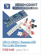 SMD NE555 CD4017 Rotating Flashing LED Components SMT LQFP44 Soldering Practice Board Electronic Circuit Training Suite DIY Kit