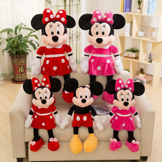 30-70cm Couples Mickey Mouse Minnie Kawaii Plush Toys Children Gifts Plush Toys Doll Birthday Girlfriend Girl Gift