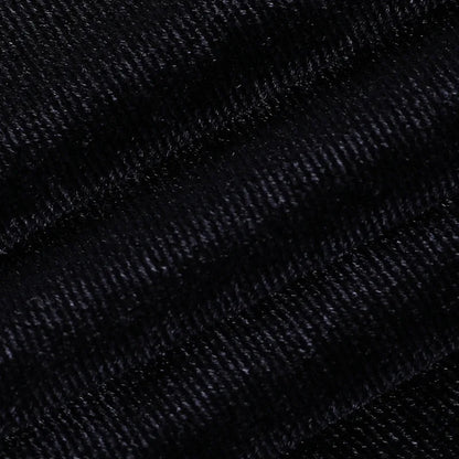 Black Mini Dress Spaghetti Strap High Waist Slit Polyester