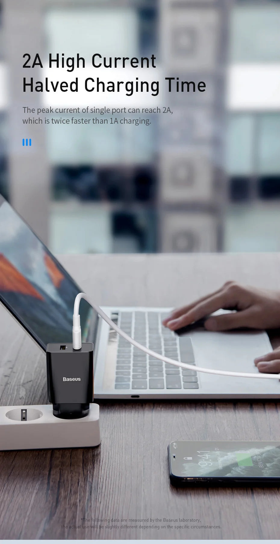 Baseus Dual USB Charger EU Plug Charger 2.1A Wall Charger Max Mobile Phone Charging Mini Adapter Travel Charger For iPhone