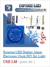 SMD NE555 CD4017 Rotating Flashing LED Components SMT LQFP44 Soldering Practice Board Electronic Circuit Training Suite DIY Kit