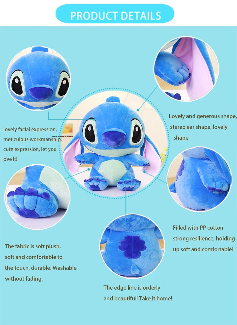 35-65cm Aoger Lilo & Stitch Stuffed Plush Doll Edition Stitch Rose Doll Creative Kawaii Pillow Toy Birthday Gift For Girl Kids