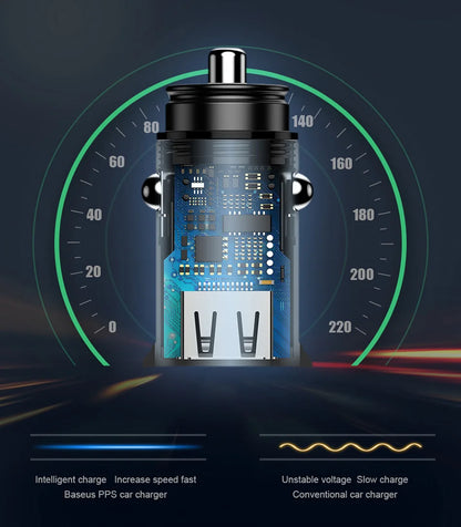 USB Car Charger 30W Type C PD QC 4.0 3.0 PPS SCP FCP