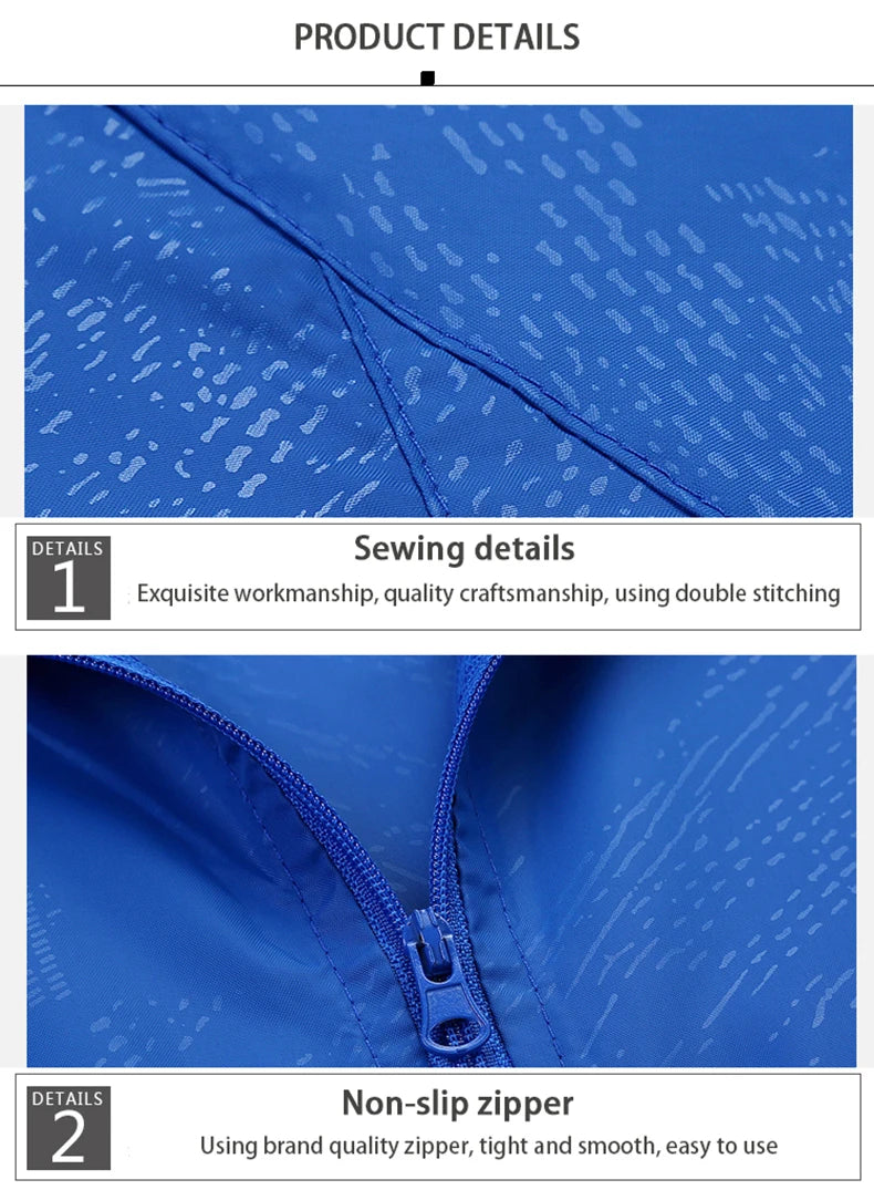 LNGXO Hiking Waterproof Jacket Women Men Camping Running Sun-Protective Windbreaker Quick Dry Outdoor Sport Rain Coat Unisex