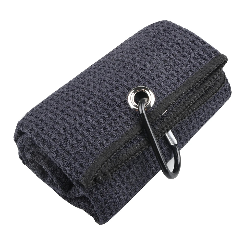 40x60cm Golf Towel With Hook 5 Colors Microfiber Fabric For Golf lovers Duty Clip Carabiner Accessories Free shipping Dorp ship