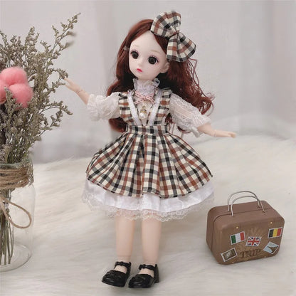 30cm Ball-Jointed Doll 12 Movable Joints 1-6 Scale With Dress Shoes Brown Eyes