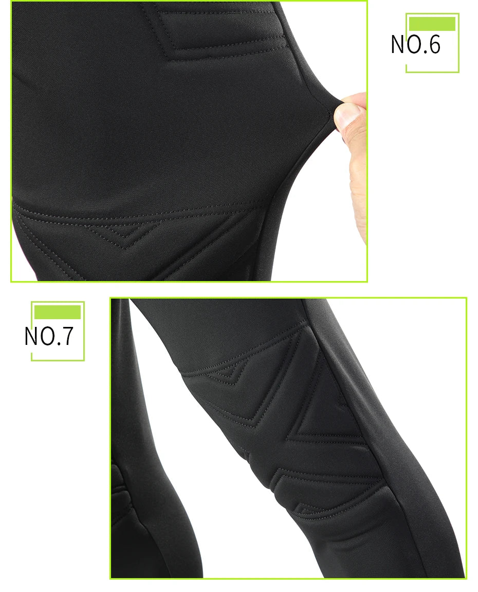 2021 New Uniform Men's Football Training Goalkeeper Uniform Kids Soccer Jersey Set Long Sleeve Protective Sponge Shirt Pants