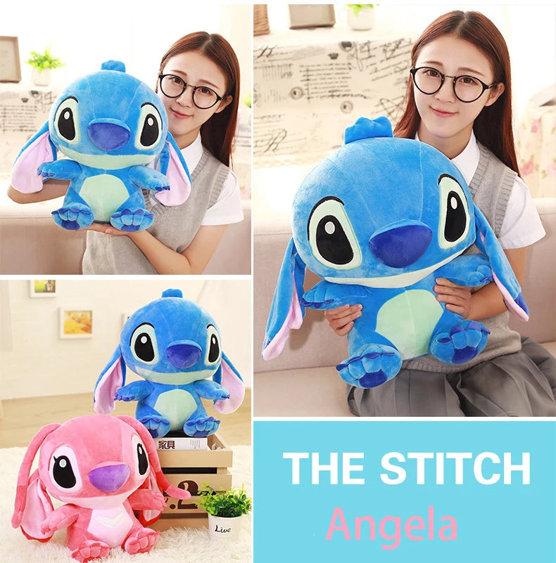 35-65cm Aoger Lilo & Stitch Stuffed Plush Doll Edition Stitch Rose Doll Creative Kawaii Pillow Toy Birthday Gift For Girl Kids