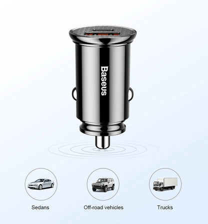 USB Car Charger 30W Type C PD QC 4.0 3.0 PPS SCP FCP