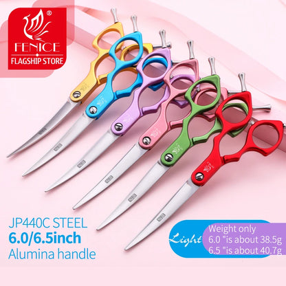 Dog Grooming Curved Scissors, 6.0-6.5 Inch, Stainless Steel