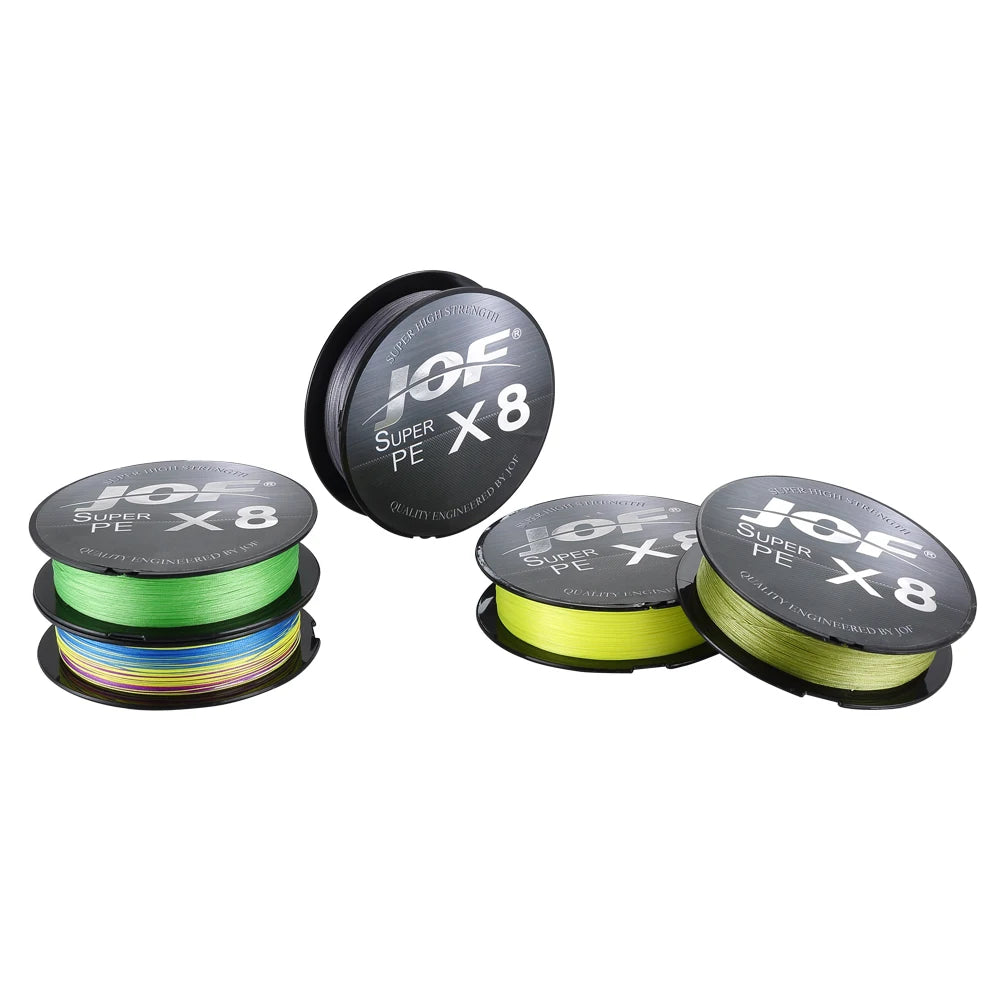 JOF 150M-500M 8 Strand Braided Outdoor Fishing Line Sea Fishing Ice Fishing River Fishing Rock Fishing Fishing Gear 20-100LB  X8