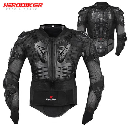 Motorcycle Jacket With Full Body Armor, Unisex, Sizes S To 5XL, Polyester Nylon