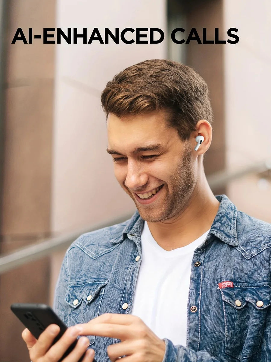 PRO2-Wireless headphones with noise cancellation, in-ear type, equipped with a charging case, high-fidelity stereo sound.