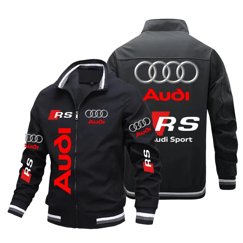 Motorcycle Jacket Audi RS Men's Jacket 2025 New Fashion Casual Slim Motocross Men's Motorcycle Racing Jacket Audi Men Clothing