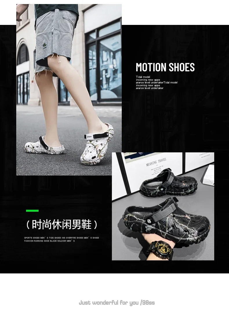 Men Slippers Summer Sandals EVA Platform Garden Shoes Unisex Flat Shoes Women Bedroom Slides High Quality Lightweight Beach