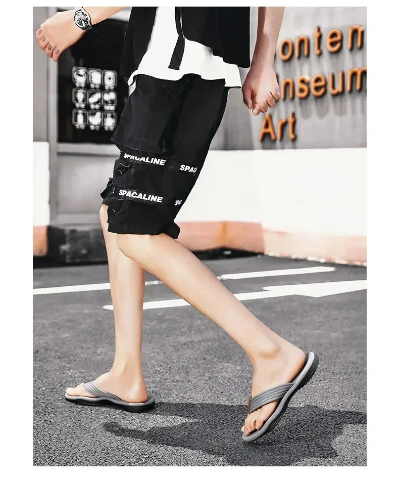 Men Slippers Summer Flip Flops Brand Fashion Outdoor Comfortable Casual Slides Shoes Non-slip Beach Men Sandals