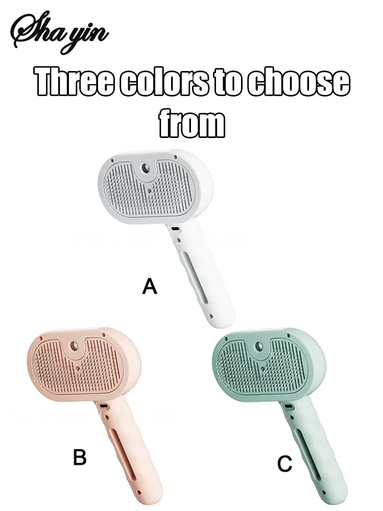 Unique Cat Steam Brush for Hair Removal and Grooming