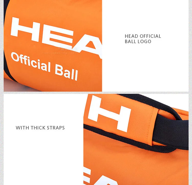 HEAD Tennis Tube Bag Thickened travel backpack Waterproof with heat insulation Shoulder bag For 100 pcs ball bucket bag