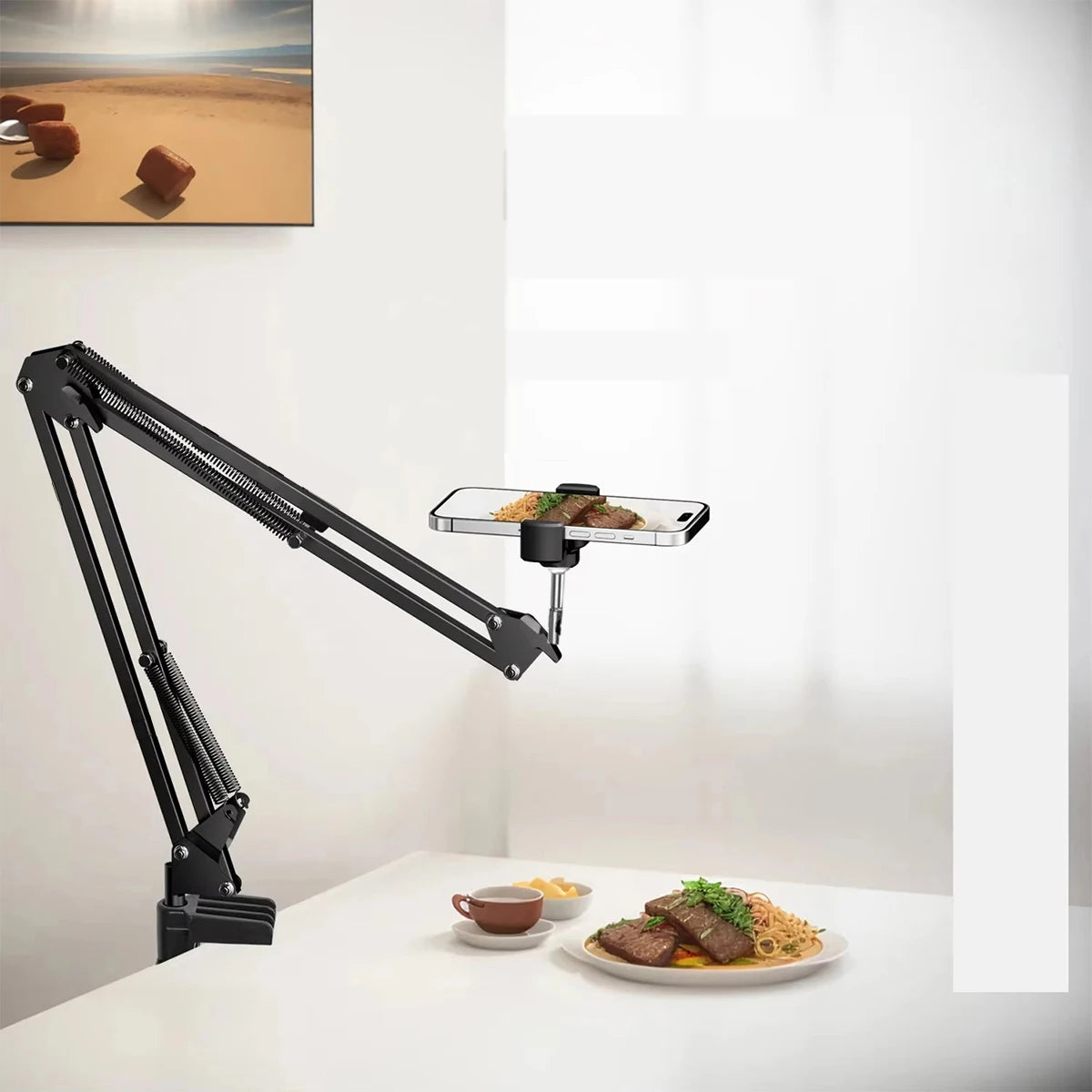 Live Stand Mobile Phone Professional Overhead Lighting Fixed Shooting Camera With Instructi Recording Video Selfie Stick