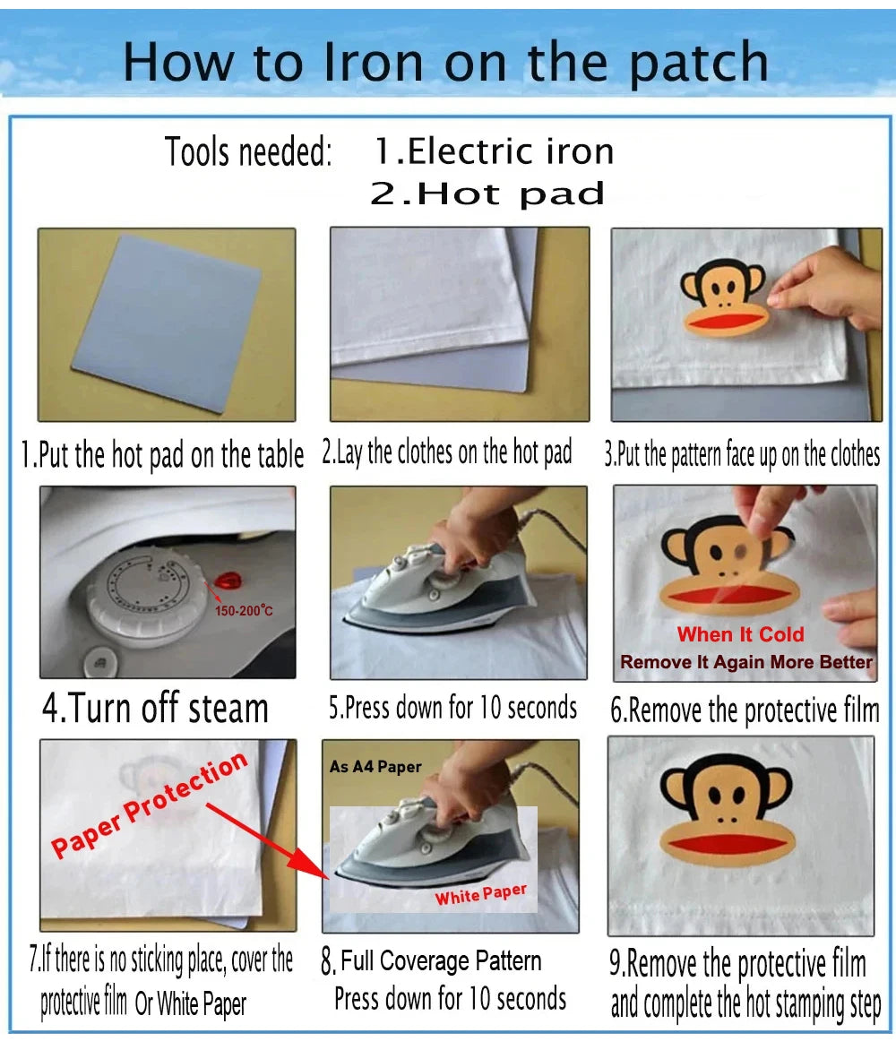 White Black Men Kids Number Iron on Patches Letter DIY Basketball Football Jersey Number Boys Gilrs Clothes Hot Transfer Sticker