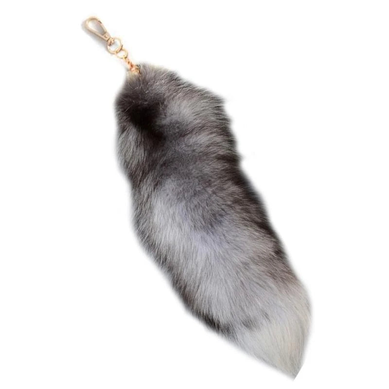 Fluffy Wolf Tail Keyring Charm