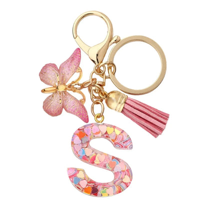 Alphabet Letter Keychain Universal Unisex Car Key Ring Gift