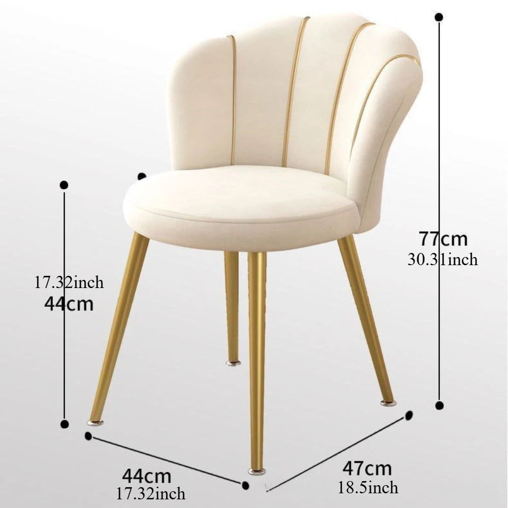 Nordic Dressing Chair Designer Home Armchair Living Room with Backrest Fashion Fauteuil Salon Household Essentials Bedroom Chair