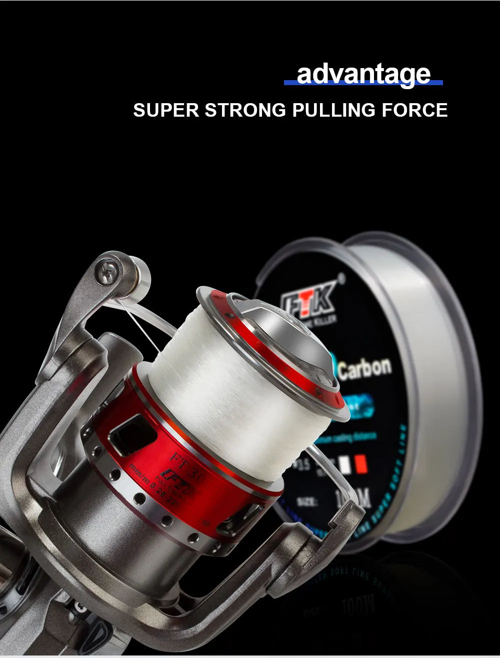 FTK 100m 4.13-34.32LB Fluorocarbon Fishing Lure Line 0.14mm-0.5mm pink Carbon Fiber Fly Fishing Line Super Soft Line Pesca