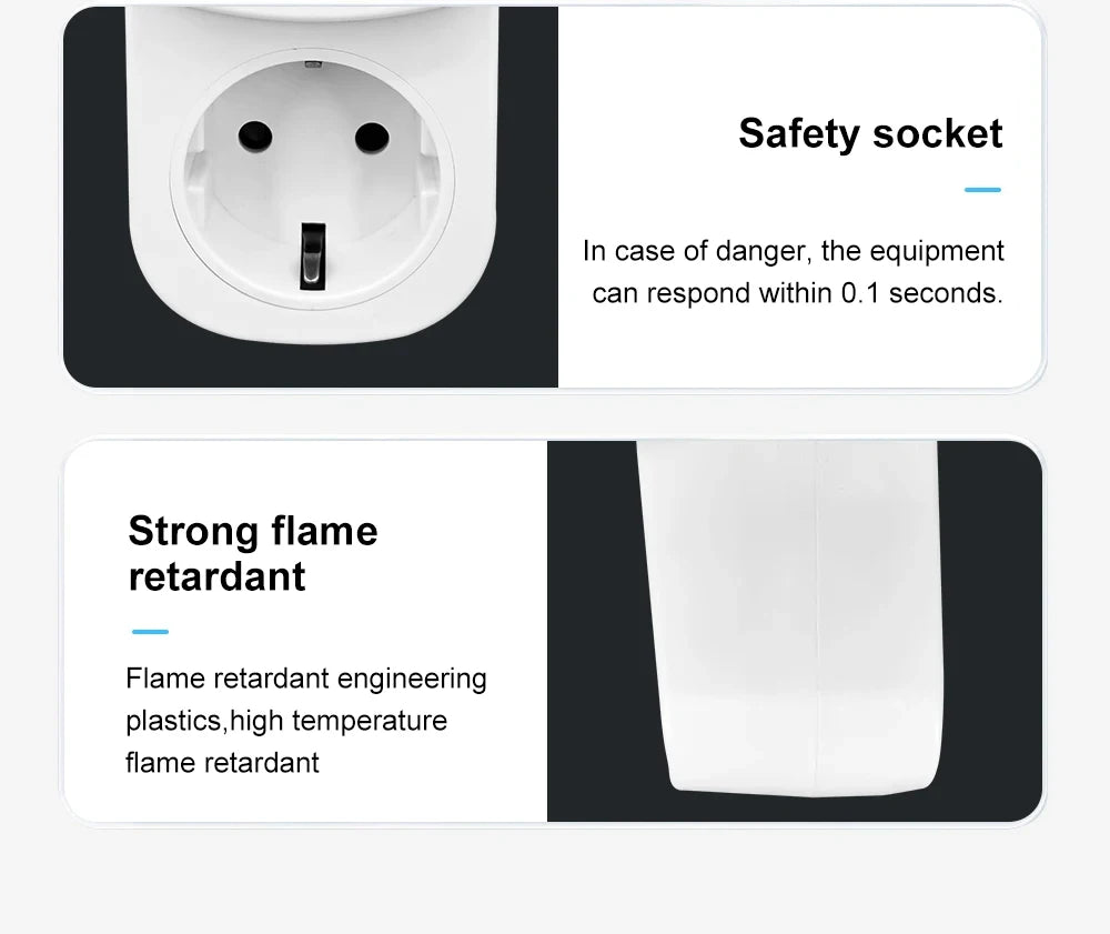 TOMZN Automatic Voltage Current Protector Socket AC110V 220V Adjustable 1-16A Power Surge Protector EU Plug Socket TOSVA-16