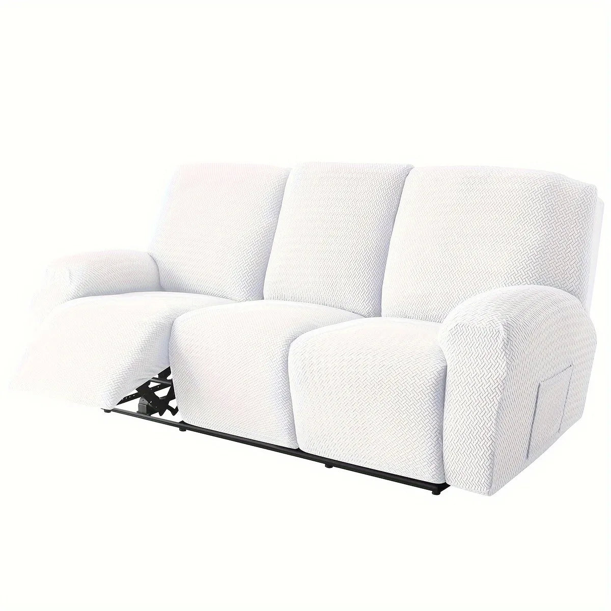 Recliner Sofa Cover Lazy Chair Solid Color Cushion Cover Sofa Cover 1/2/3/4 Seat Texture Stretch Sofa