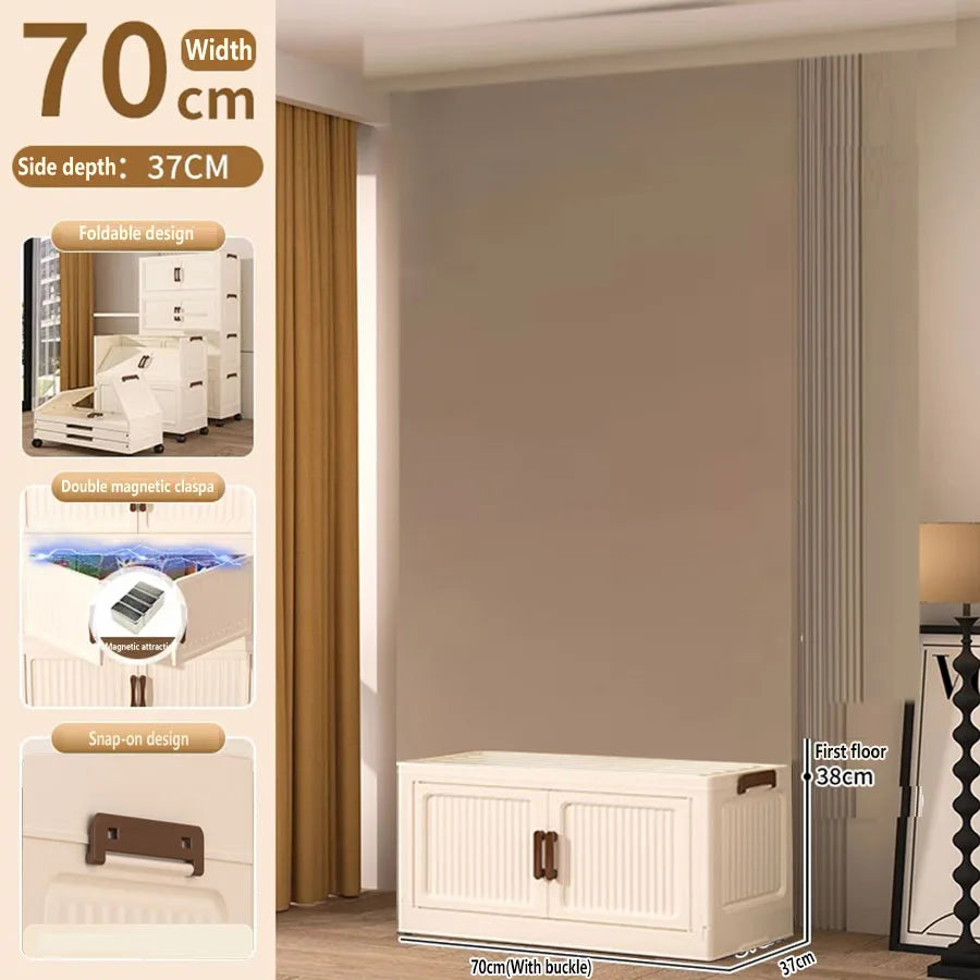 Storage Box, Household Foldable Cabinet, Storage Cabinet for Clothes, Toys, Snacks, Extra-Large Capacity Storage Cabinet, Organizing Box