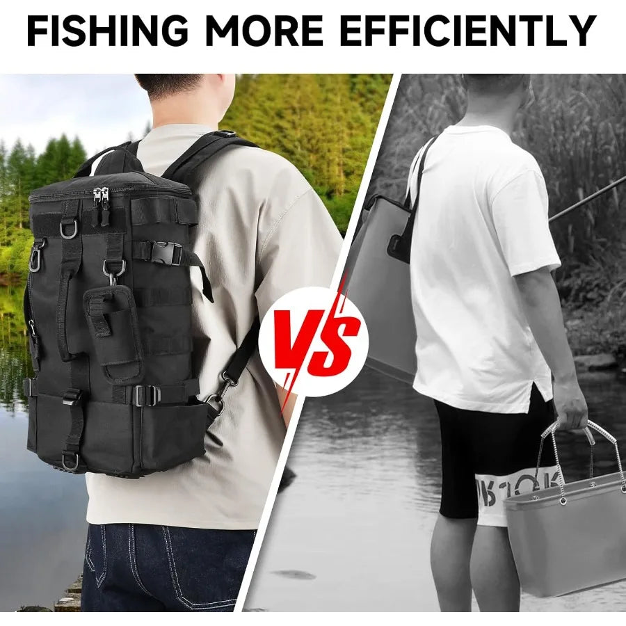 Fishing Bag Sling Tackle Storage Backpack Fishing Gear Bag Outdoor Lightweight Water-Resistant Store Gear and Equipment