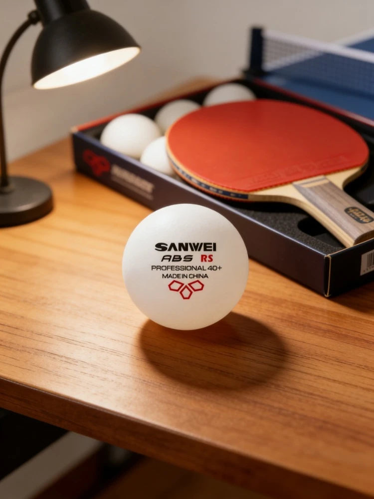 Original SANWEI ABS New Material 40+ Table Tennis Balls 50/100PCS Professional Ping Pong Balls For Training Table Tennis Balls