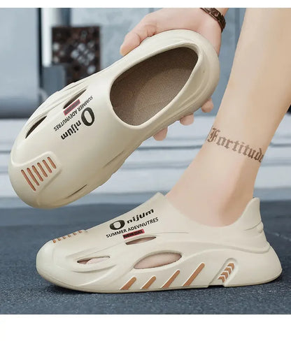 Mens Summer Beach Flip Flops EVA Sole Outdoor Casual