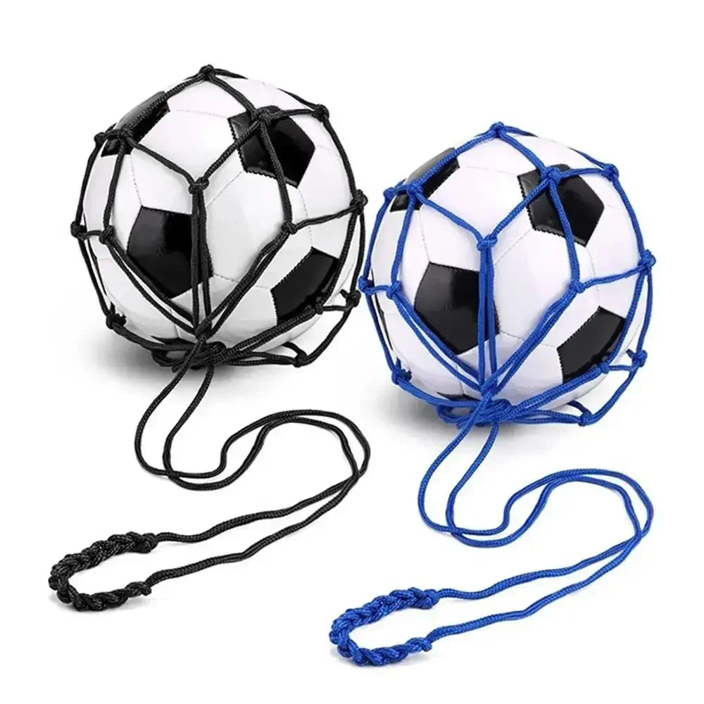 Youth Football Self Trainer Kick Net Pocket Professional Outdoor Sport Nylon Net Soccer Ball Carry Bag Solid Mesh Basketball Bag
