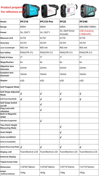 Golf Laser Rangefinder Telescope 600m 6x Monocular