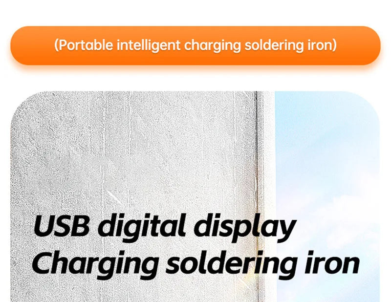 USB Wireless  Digital Electric Soldering Iron Kit  Cordless Adjustable Temperature 300-450℃ Smart Welding Solder Tool