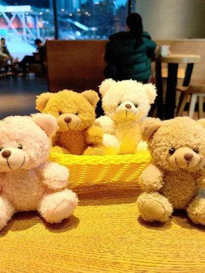 Cute Plush Bear Keychain – Small Sitting Doll Bag Pendant, 4 Colors