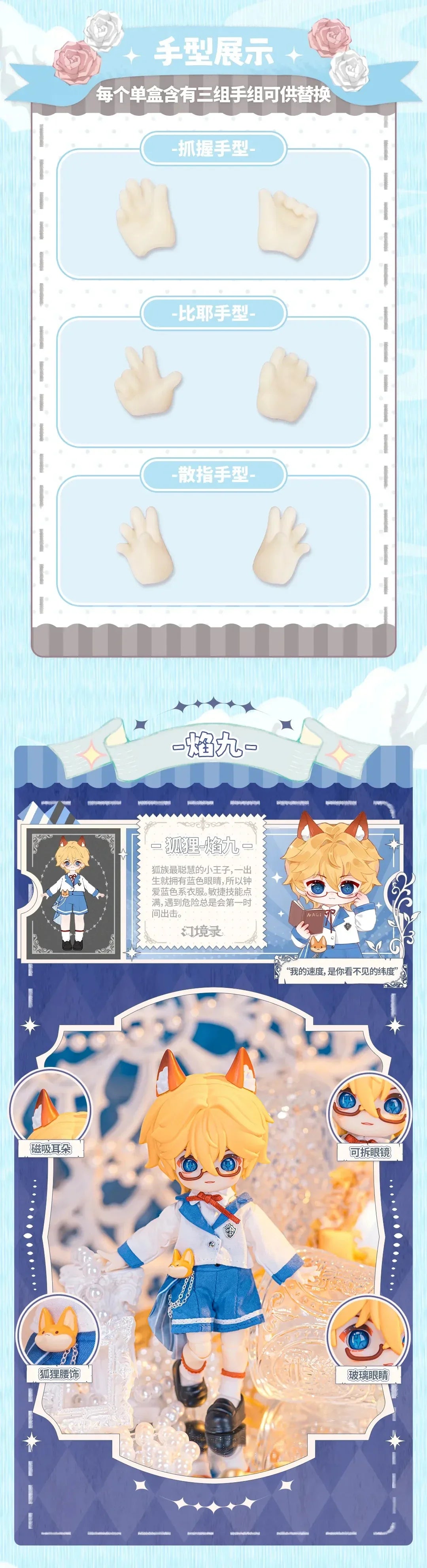 Nagi V5 Mirage Record Series 1/12 BJD Blind Box Mystery Box Toys Cute Action Anime Figure Kawaii Model Gift