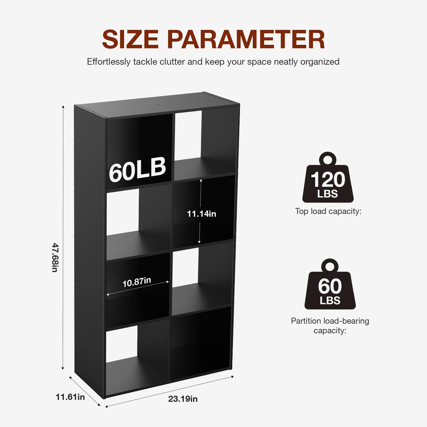 JHK 9 Cube Storage Organizer Wooden Shelf Bookcase Open Bookshelf for Living Room and Home Office Display Storage Bookcase