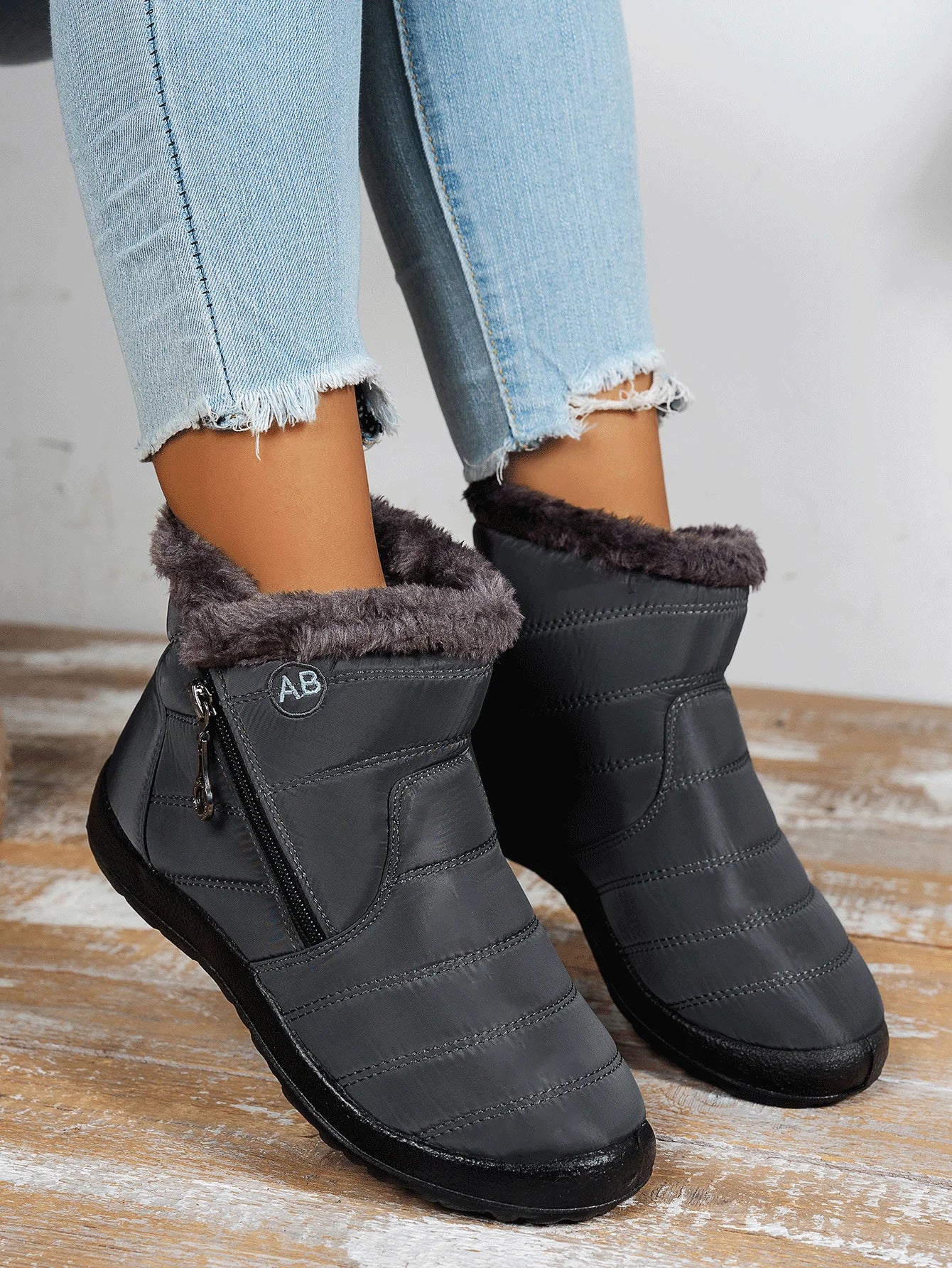 Women's shoes Solid-color warm mid-calf cotton boots women's Winter shoes Cotton boots cheap shoes clearance free shipping