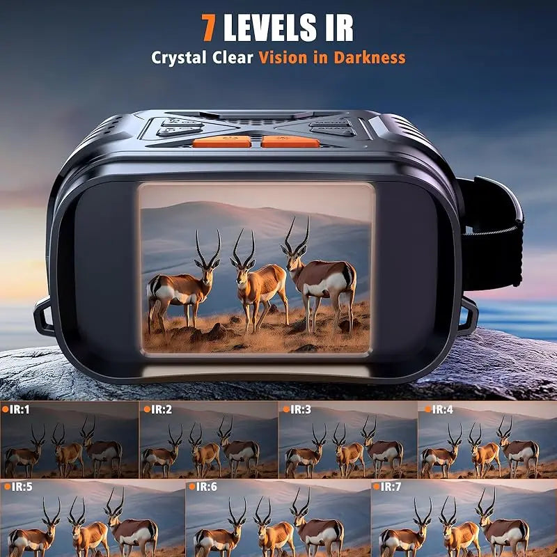 1080P Night Vision Binoculars 10x Digital 800m Full Dark Infrared Night Vision Telescope Goggles 2.8” Large Screen For Camping
