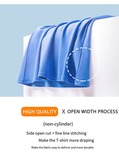 Men's Cotton Oversized Short Sleeve T-Shirt Casual Summer