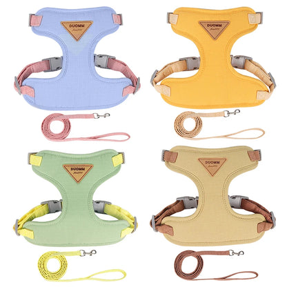 Harness And Leash Set For Small To Medium Dogs And Cats Breathable Polyester