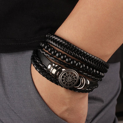 4-Piece Braided Wristband Set