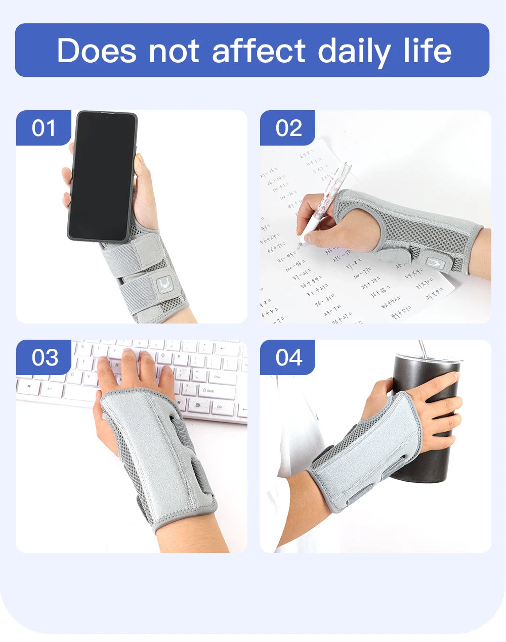 Finger Joint Pain Tendon Sheath Adjustable Dual Strap Wrist Guard with Thin Design Thumb Strain Protection Strap Wrist Guard