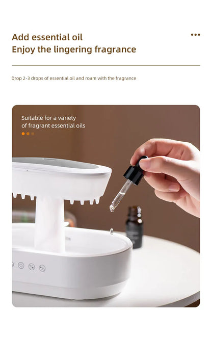 Ultrasonic Aroma Humidifier And Essential Oil Diffuser With Colorful Light