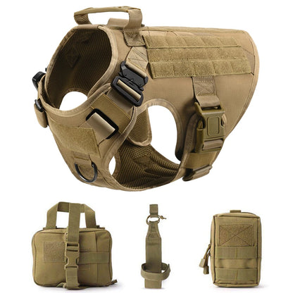 Tactical Military Nylon Dog Harness And Leash Set For All Breeds