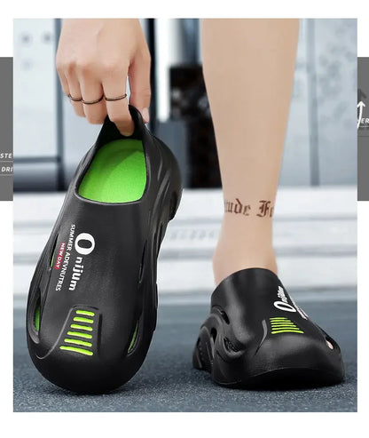 Mens Summer Beach Flip Flops EVA Sole Outdoor Casual